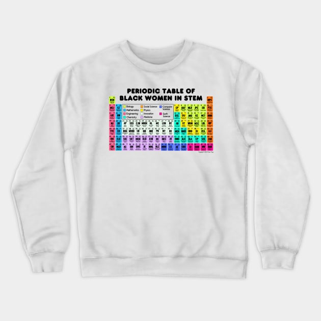 Periodic Table of Black Women in STEM Crewneck Sweatshirt by Chem Thug